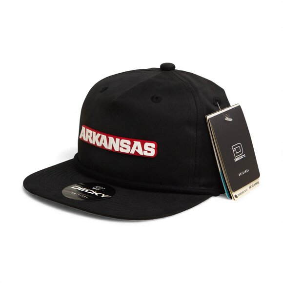 Arkansas Razorbacks ARKANSAS White 3D Classic Rope Hat- Black - Picture 2 of 3